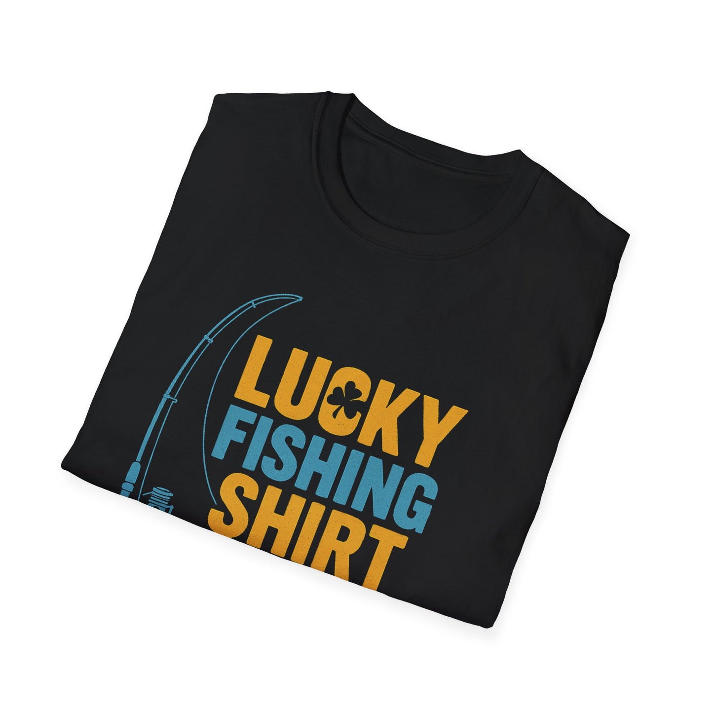 Lucky Fishing T-Shirt – Unisex Soft Tee for Anglers & Fish Lovers – Birthday or Outdoor Gift