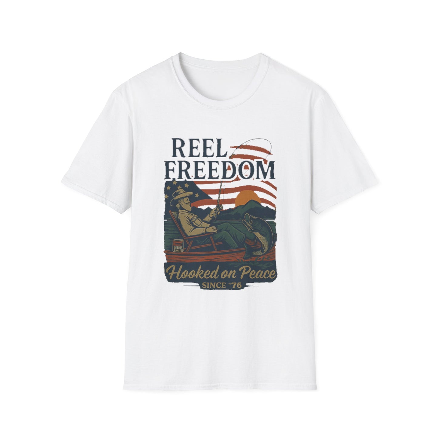 Reel Freedom Fishing Tee – Hooked on Peace