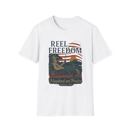 Reel Freedom Fishing Tee – Hooked on Peace