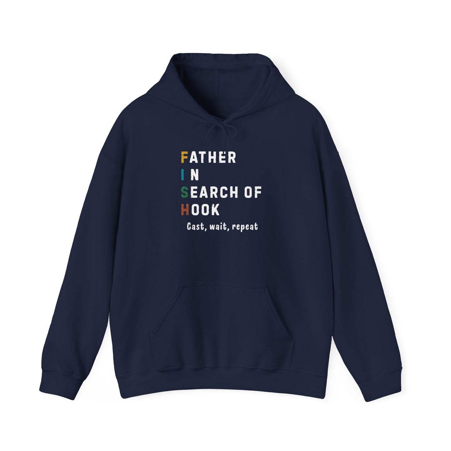 Men’s Fishing Hoodie – Father in Search of Hook,Comfortable Sweatshirt for Outdoor Adventures