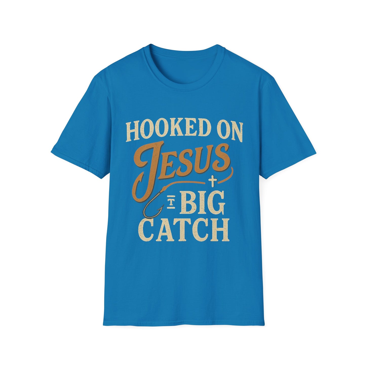 Hooked on Jesus Christian T-Shirt – Faith Unisex Tee, Religious Gift, Church Casual Wear