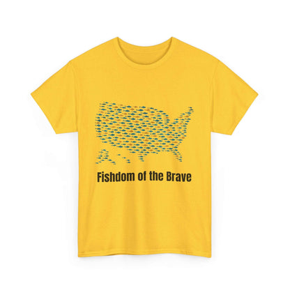 Fishdom of the Brave – Patriotic Fishing T-Shirt for Men | USA Flag Tee Gift