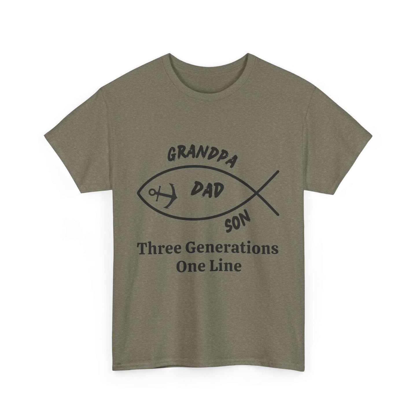 Three Generations T-Shirt – Grandpa, Dad & Son Family Tee, Cotton Shirt for Father’s Day or Family Gifts