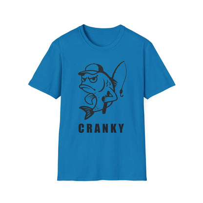 Cranky Fish Graphic T-Shirt – Funny Angry Bass Fishing Tee for Men