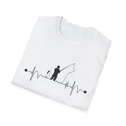 Fishing Heartbeat T-Shirt – Men's Outdoor Tee & Gift for Nature Lovers or Dad