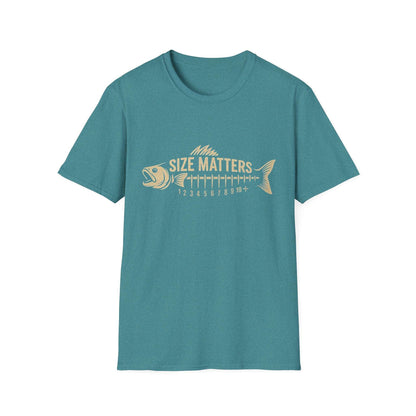 Funny Size Matters Fishing Tee – Unisex Cotton Shirt for Anglers, Great Gift Idea