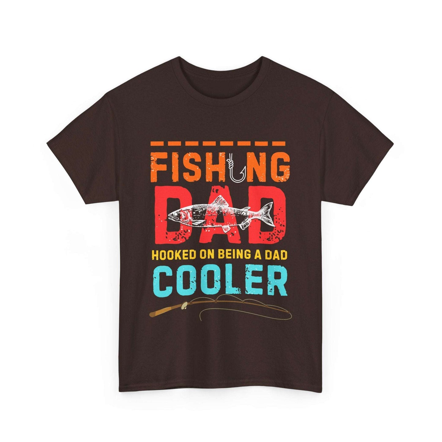 Fishing Dad Heavy Cotton Tee – Comfortable & Funny Shirt for Dads Who Love to Fish