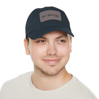 Leather Patch Dad Hat – Relaxed Summer Cap for Outdoorsy Dads, Great Gift Idea