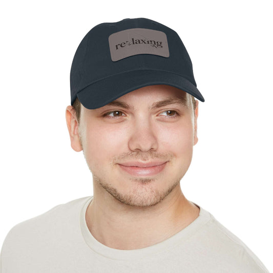 Leather Patch Dad Hat – Relaxed Summer Cap for Outdoorsy Dads, Great Gift Idea