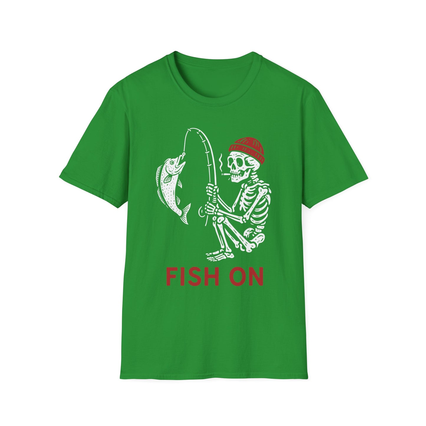 Skeleton Fishing Halloween Shirt – Spooky Fisherman Tee for Men, Outdoor Apparel, Angler Gift