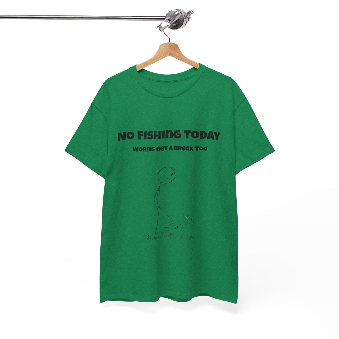 Funny Fishing T-Shirt for Men – “No Fishing Today” | Comfortable Cotton Gift for Dads & Anglers
