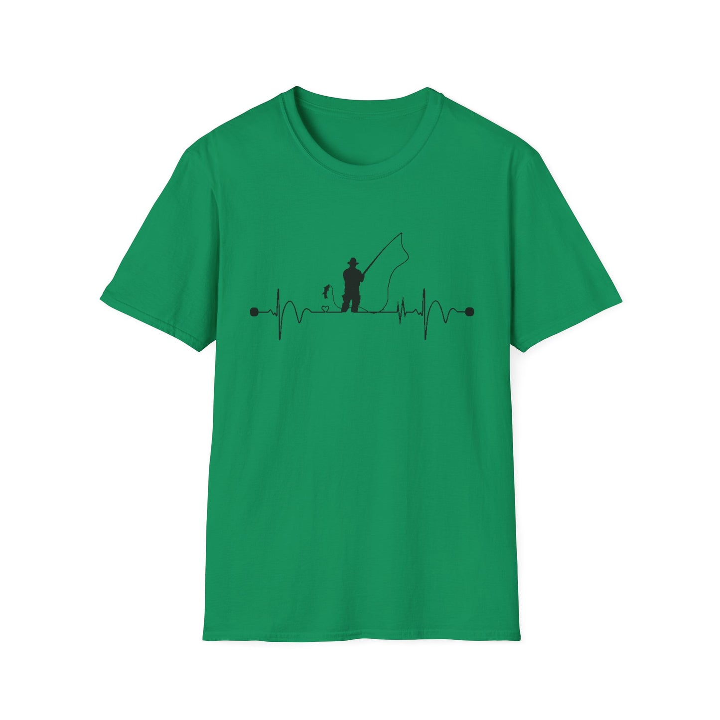 Fishing Heartbeat T-Shirt – Unisex Outdoor Tee & Gift for Nature Lovers or Dad