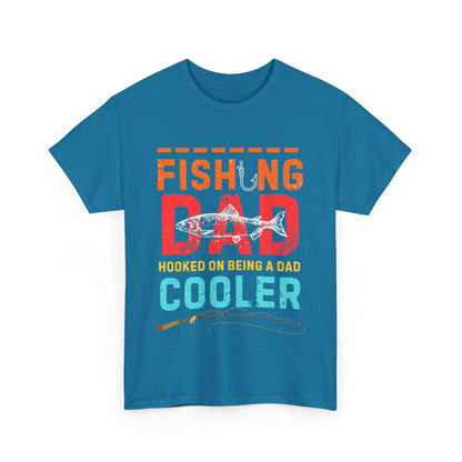 Fishing Dad Heavy Cotton Tee – Comfortable & Funny Shirt for Dads Who Love to Fish