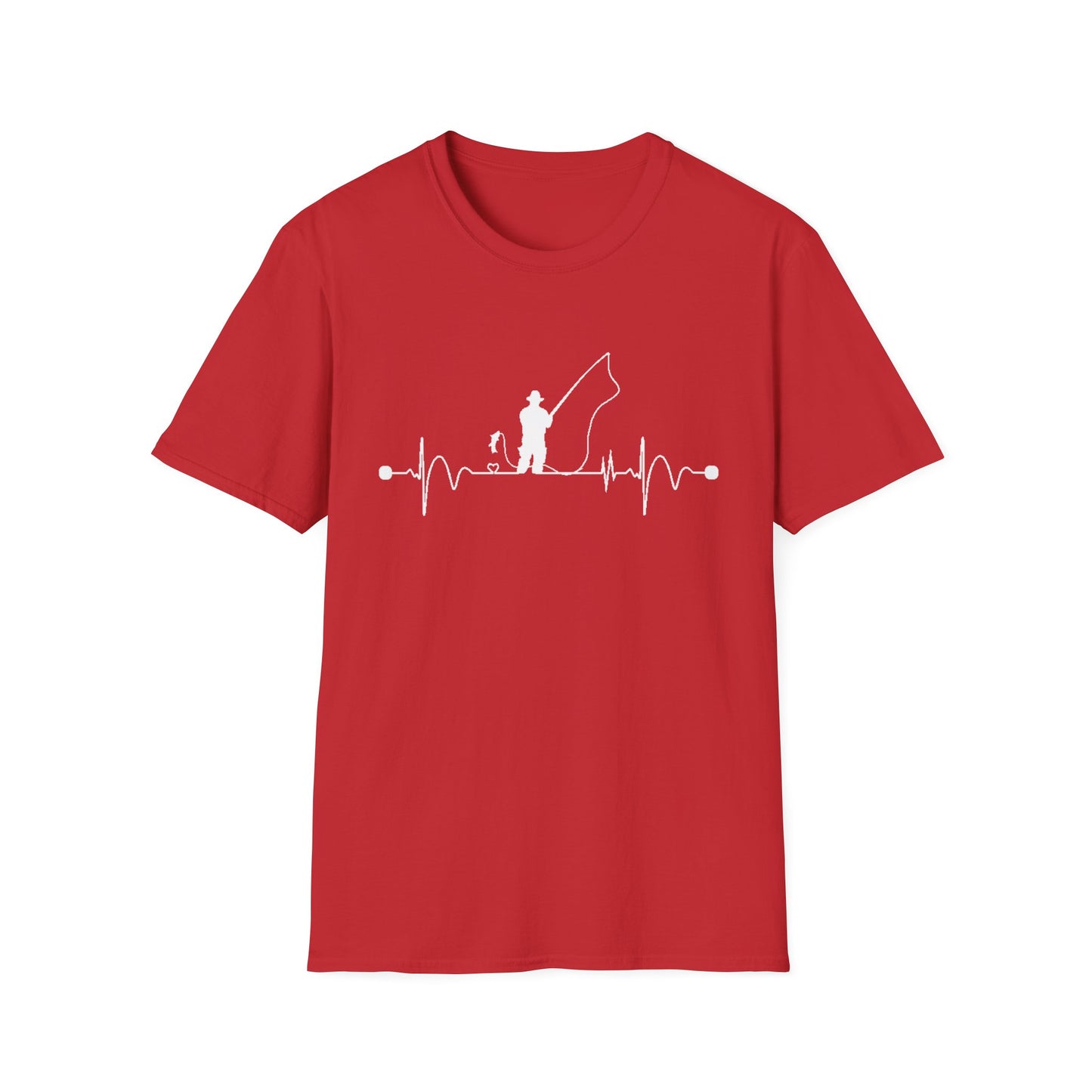 Fishing Heartbeat T-Shirt – Unisex Outdoor Tee & Gift for Nature Lovers or Dad