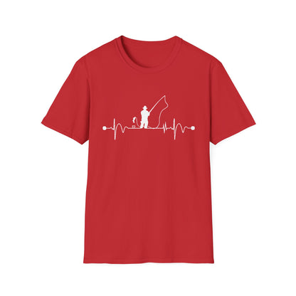 Fishing Heartbeat T-Shirt – Men's Outdoor Tee & Gift for Nature Lovers or Dad