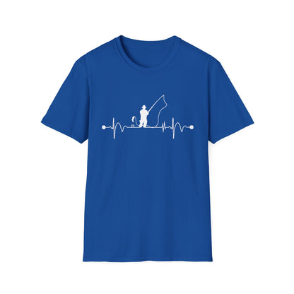 Fishing Heartbeat T-Shirt – Men's Outdoor Tee & Gift for Nature Lovers or Dad