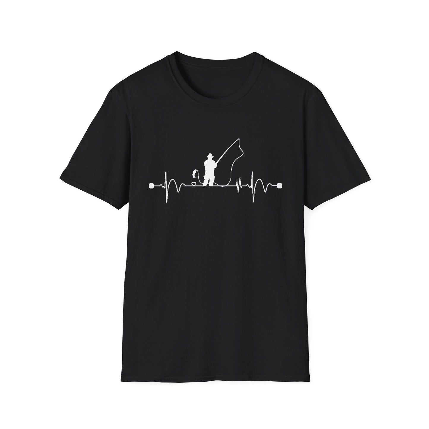 Fishing Heartbeat T-Shirt – Unisex Outdoor Tee & Gift for Nature Lovers or Dad