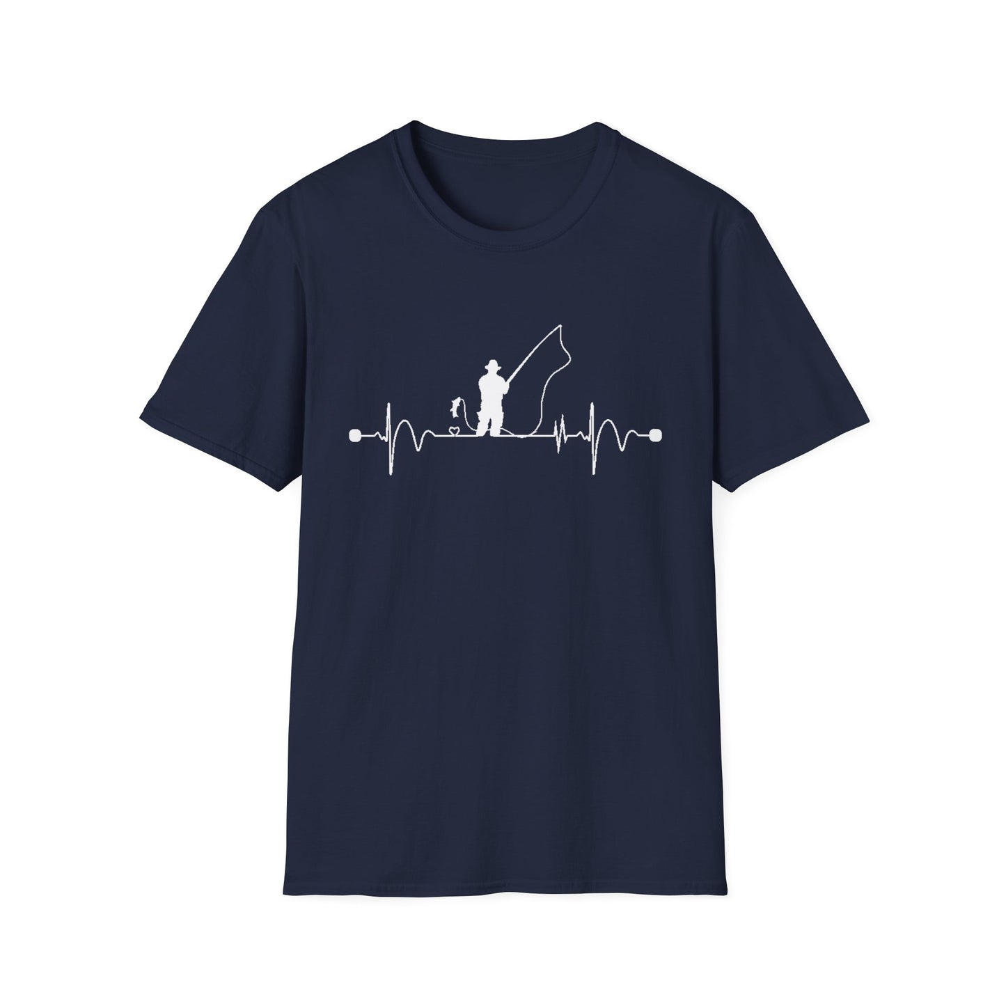 Fishing Heartbeat T-Shirt – Unisex Outdoor Tee & Gift for Nature Lovers or Dad