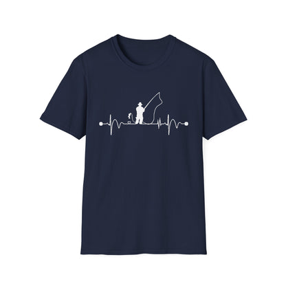 Fishing Heartbeat T-Shirt – Men's Outdoor Tee & Gift for Nature Lovers or Dad