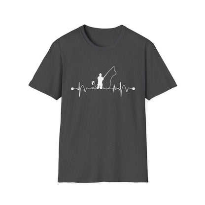 Fishing Heartbeat T-Shirt – Men's Outdoor Tee & Gift for Nature Lovers or Dad