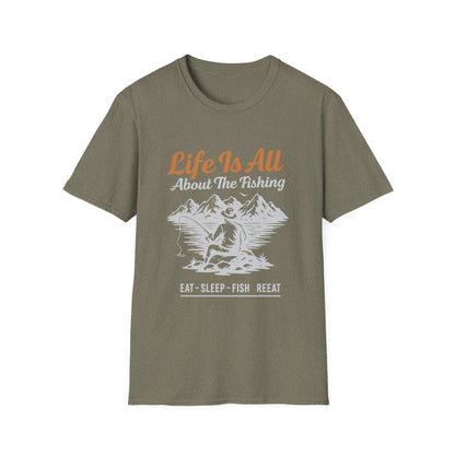Fishing Life T-Shirt – Unisex Outdoor Tee for Nature Lovers & Fishermen | Casual Everyday Gift