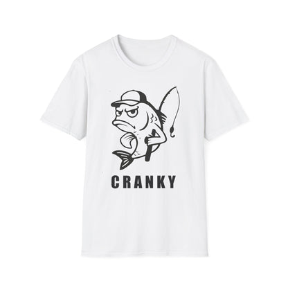 Cranky Fish Graphic T-Shirt – Funny Angry Bass Fishing Tee for Men