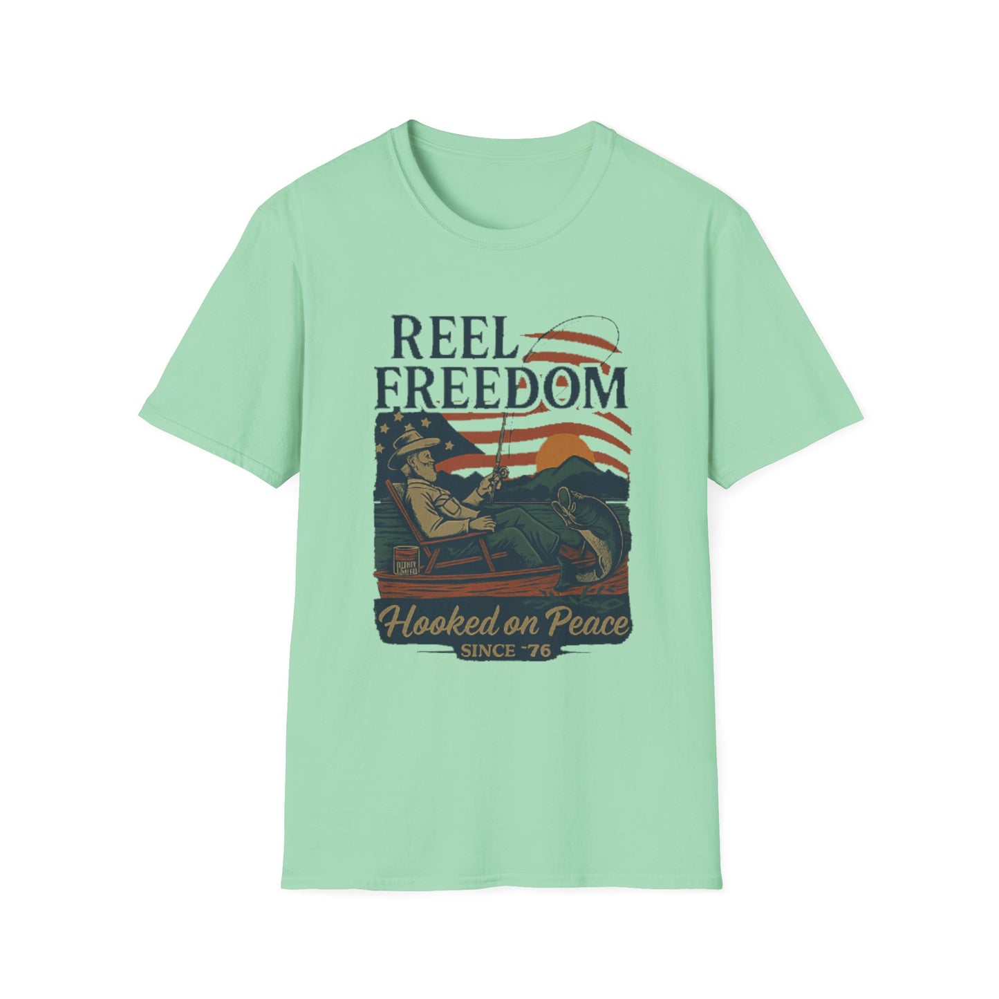 Reel Freedom Fishing Tee – Hooked on Peace