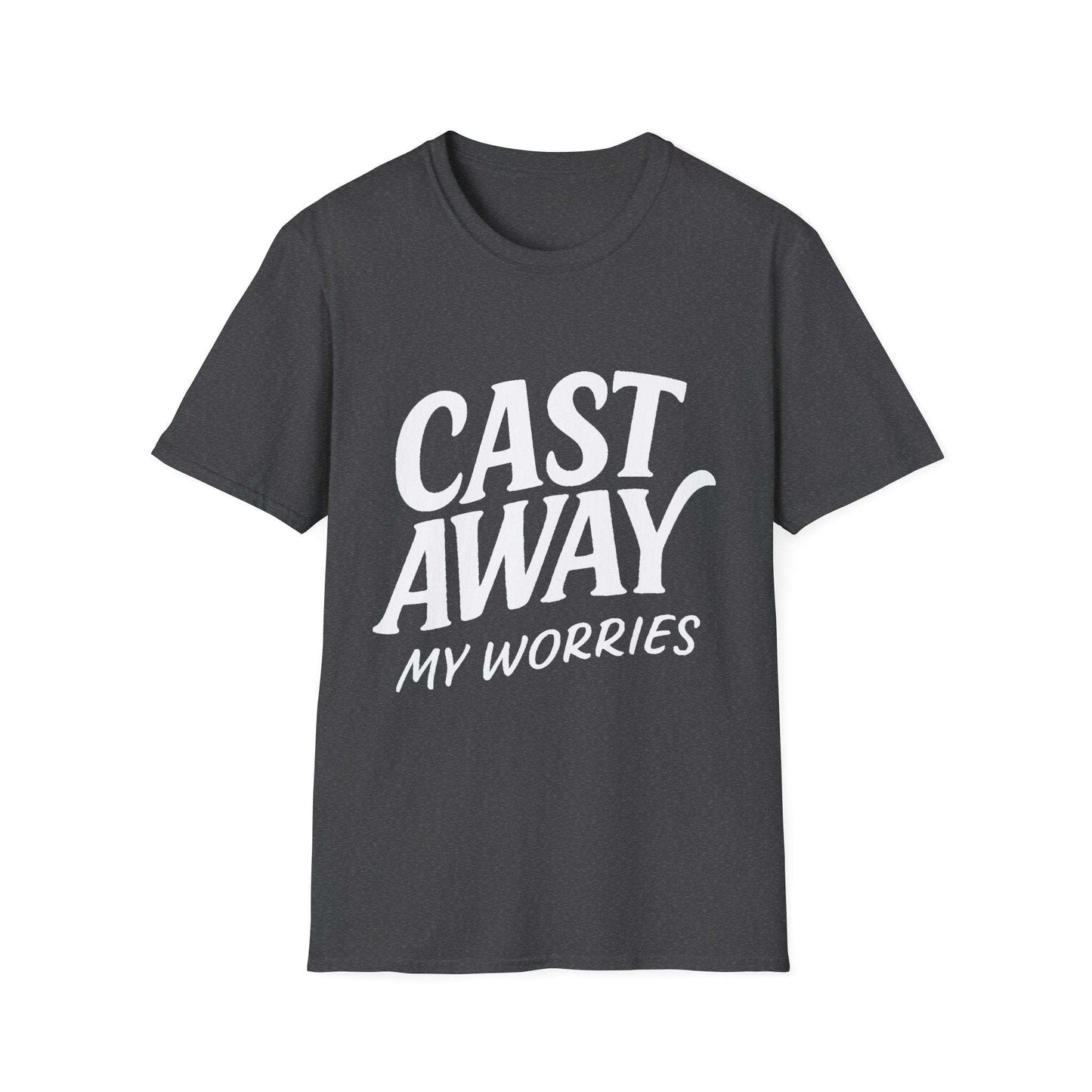 Cast Away My Worries Funny Fishing T-Shirt – Relaxed Fit Angler Tee Gift for Men