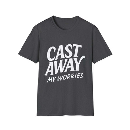 Cast Away My Worries Funny Fishing T-Shirt – Relaxed Fit Angler Tee Gift for Men