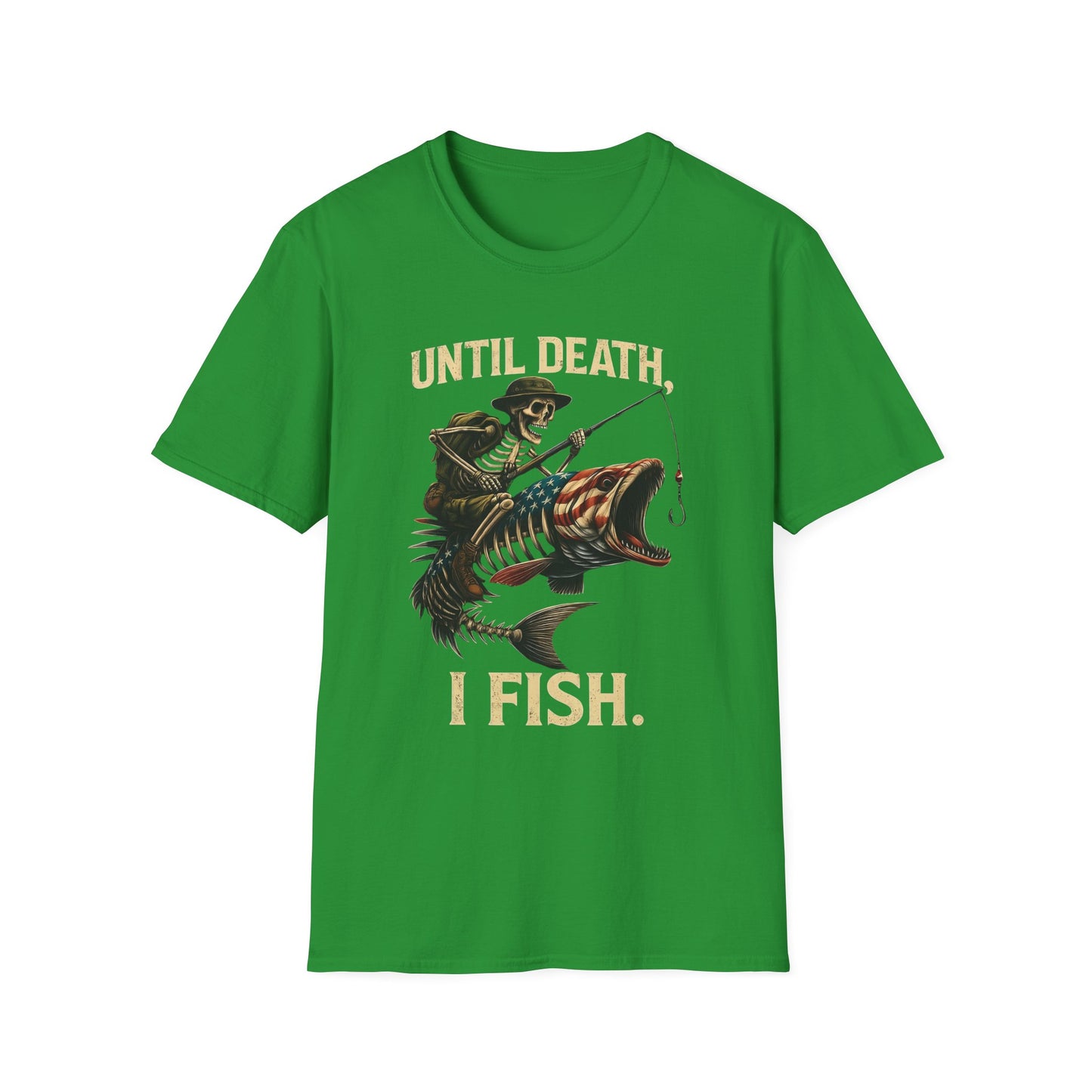 Until Death I Fish – Skeleton Fishing Halloween Shirt for Men, Outdoor Apparel, Fisherman Gift
