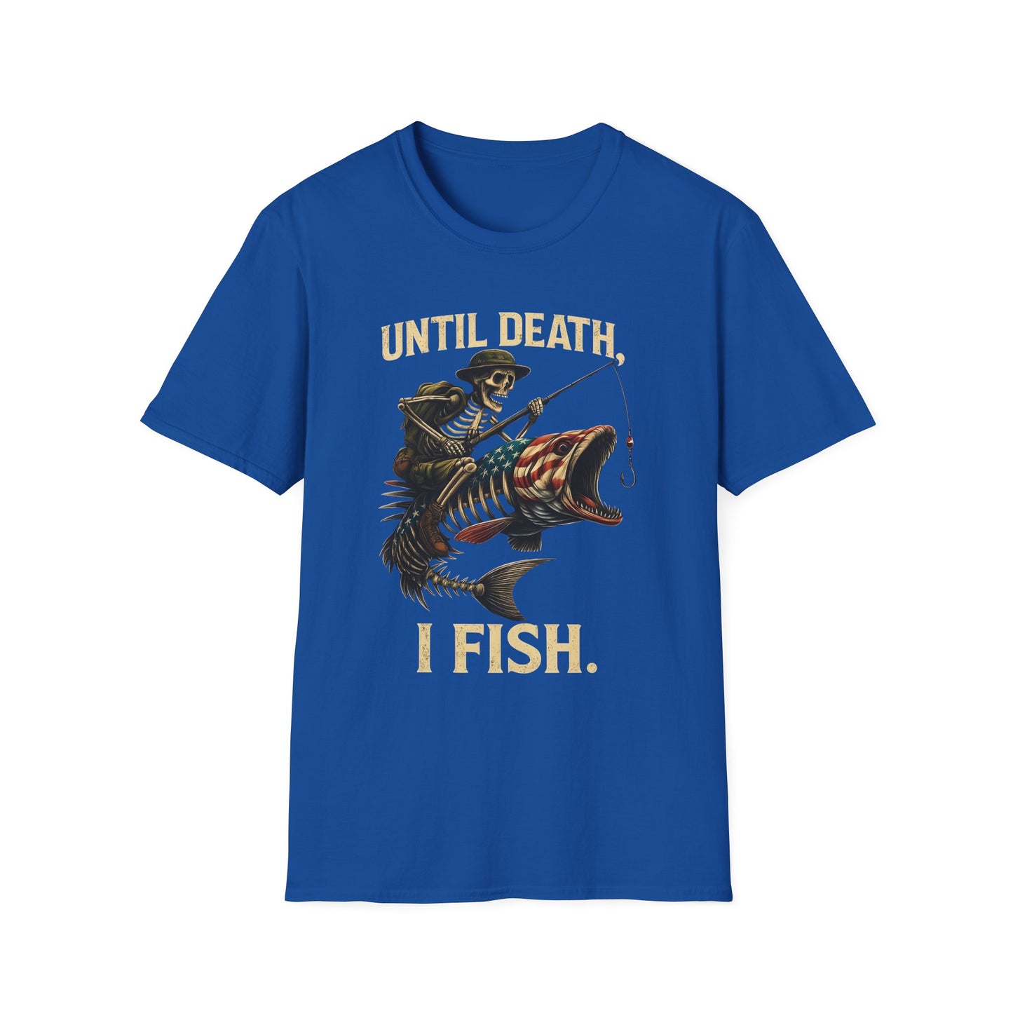 Until Death I Fish – Skeleton Fishing Halloween Shirt for Men, Outdoor Apparel, Fisherman Gift