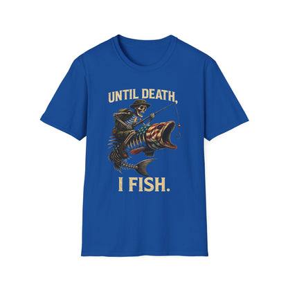 Until Death I Fish – Skeleton Fishing Halloween Shirt for Men, Outdoor Apparel, Fisherman Gift
