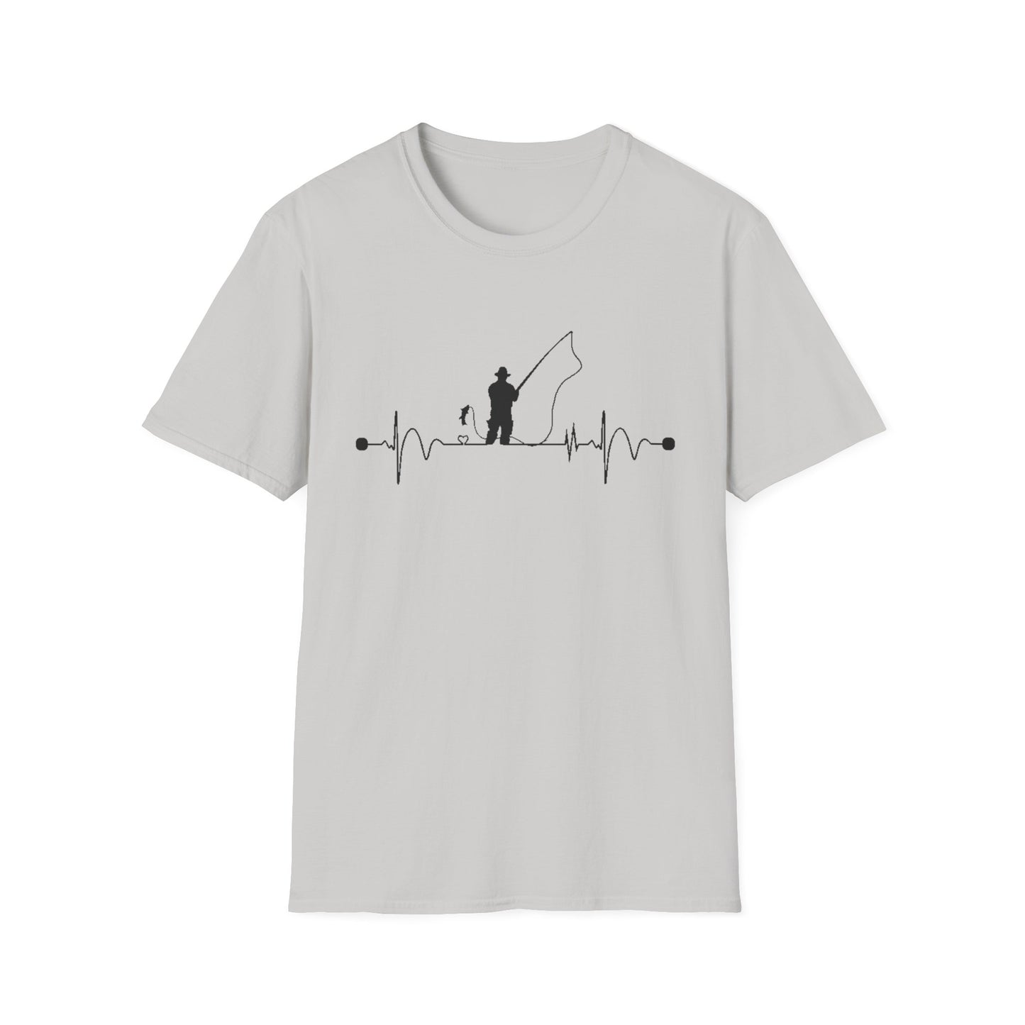 Fishing Heartbeat T-Shirt – Unisex Outdoor Tee & Gift for Nature Lovers or Dad