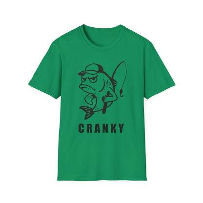 Cranky Fish Graphic T-Shirt – Funny Angry Bass Fishing Tee for Men