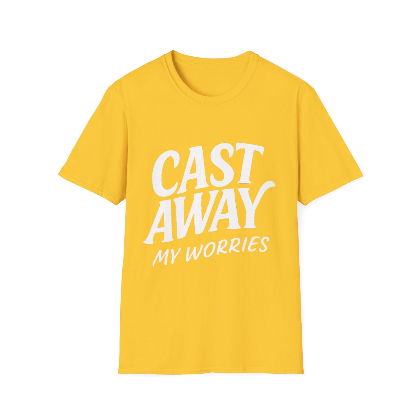 Cast Away My Worries Funny Fishing T-Shirt – Relaxed Fit Angler Tee Gift for Men
