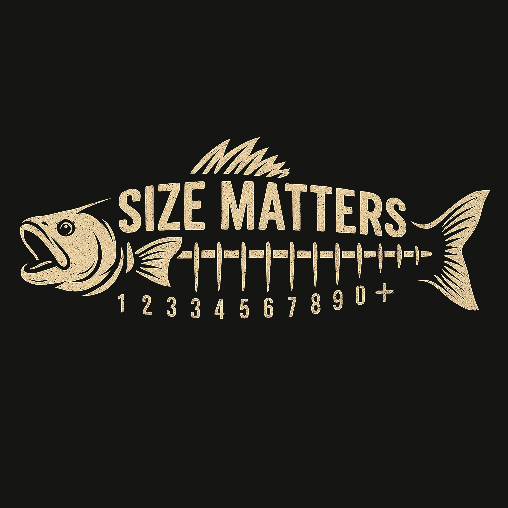 Funny Size Matters Fishing Tee – Unisex Cotton Shirt for Anglers, Great Gift Idea