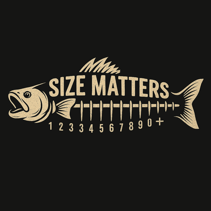 Funny Size Matters Fishing Tee – Unisex Cotton Shirt for Anglers, Great Gift Idea