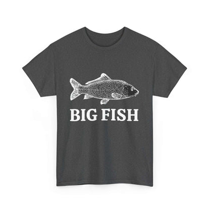 Big Fish Men’s Fishing T-Shirt – Outdoor Cotton Tee for Anglers, Casual Summer Apparel
