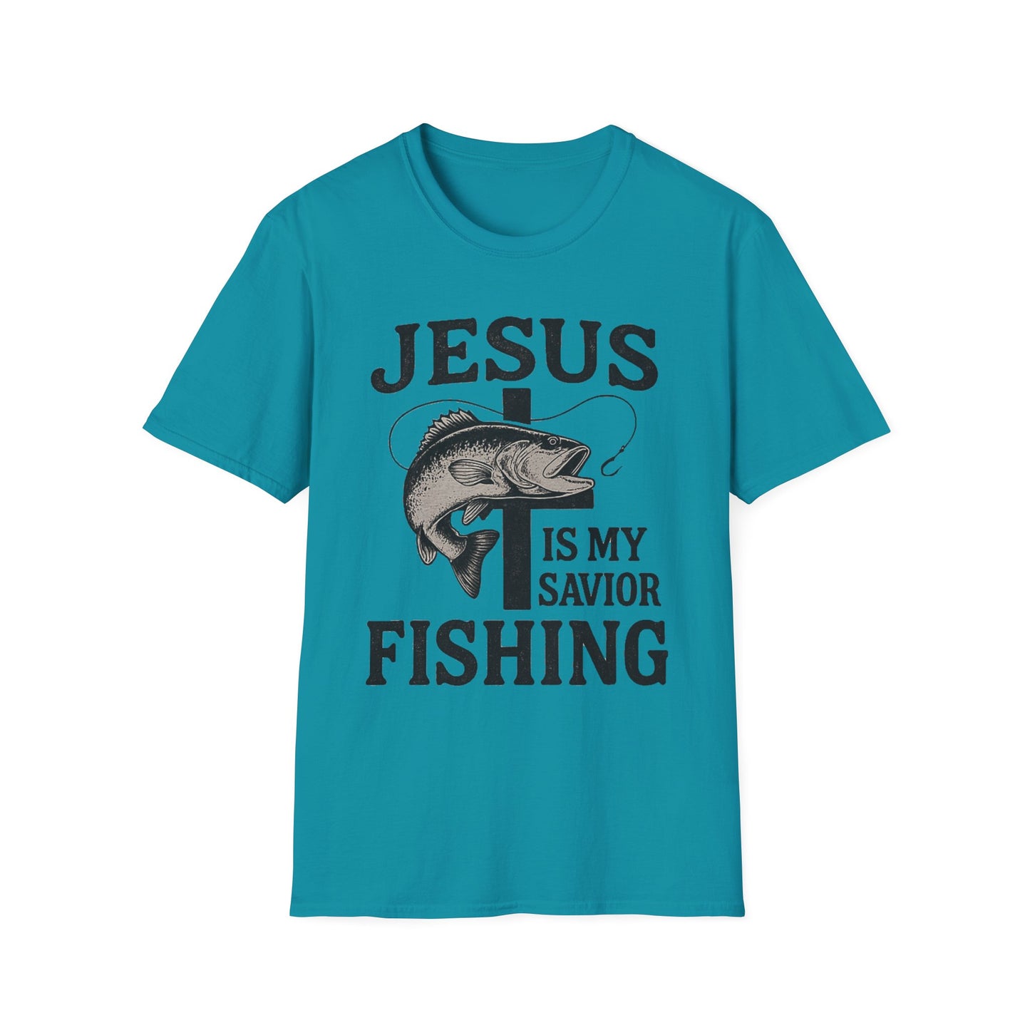 Jesus Is My Savior Fishing T-Shirt – Christian Outdoor Tee & Gift for Fishermen
