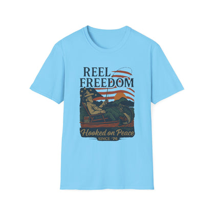 Reel Freedom Fishing Tee – Hooked on Peace