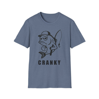 Cranky Fish Graphic T-Shirt – Funny Angry Bass Fishing Tee for Men