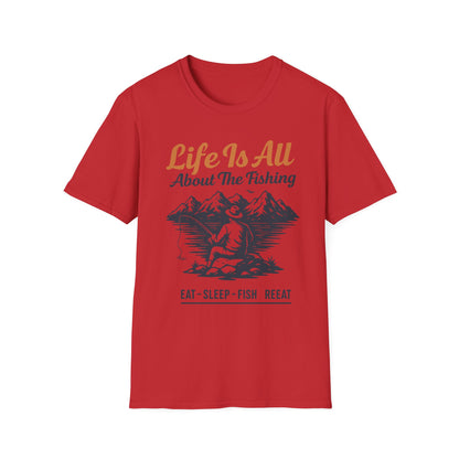 Fishing Life T-Shirt – Unisex Outdoor Tee for Nature Lovers & Fishermen | Casual Everyday Gift