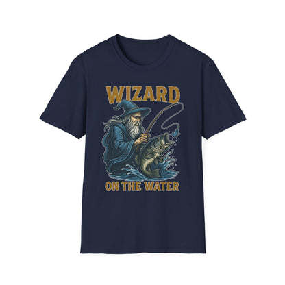Wizard on the Water Fishing Shirt – Magical Halloween Tee for Men, Outdoor Apparel, Angler Gift