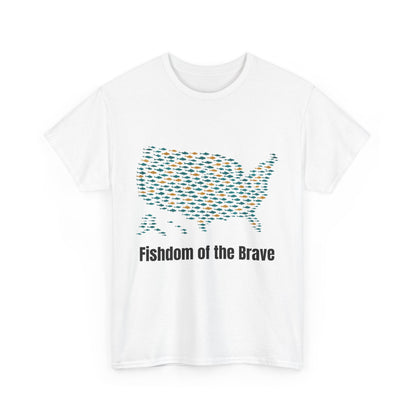 Fishdom of the Brave – Patriotic Fishing T-Shirt for Men | USA Flag Tee Gift