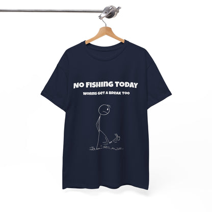Funny Fishing T-Shirt for Men – “No Fishing Today” | Comfortable Cotton Gift for Dads & Anglers