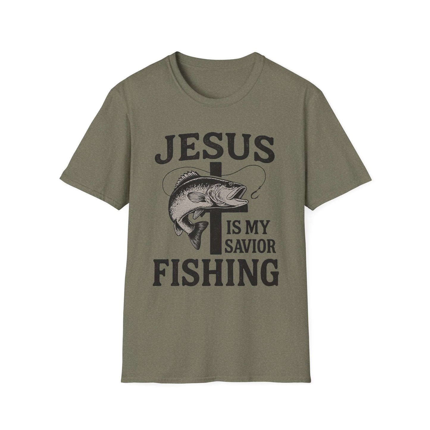 Jesus Is My Savior Fishing T-Shirt – Christian Outdoor Tee & Gift for Fishermen