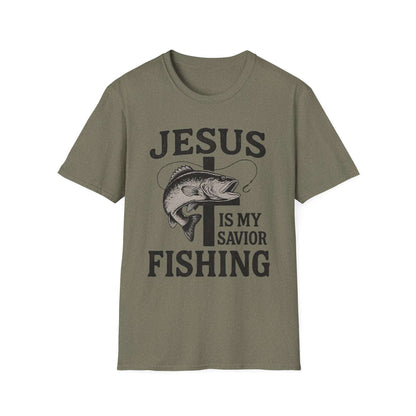 Jesus Is My Savior Fishing T-Shirt – Christian Outdoor Tee & Gift for Fishermen