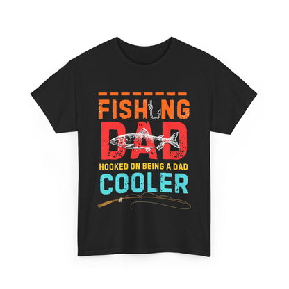 Fishing Dad Heavy Cotton Tee – Comfortable & Funny Shirt for Dads Who Love to Fish