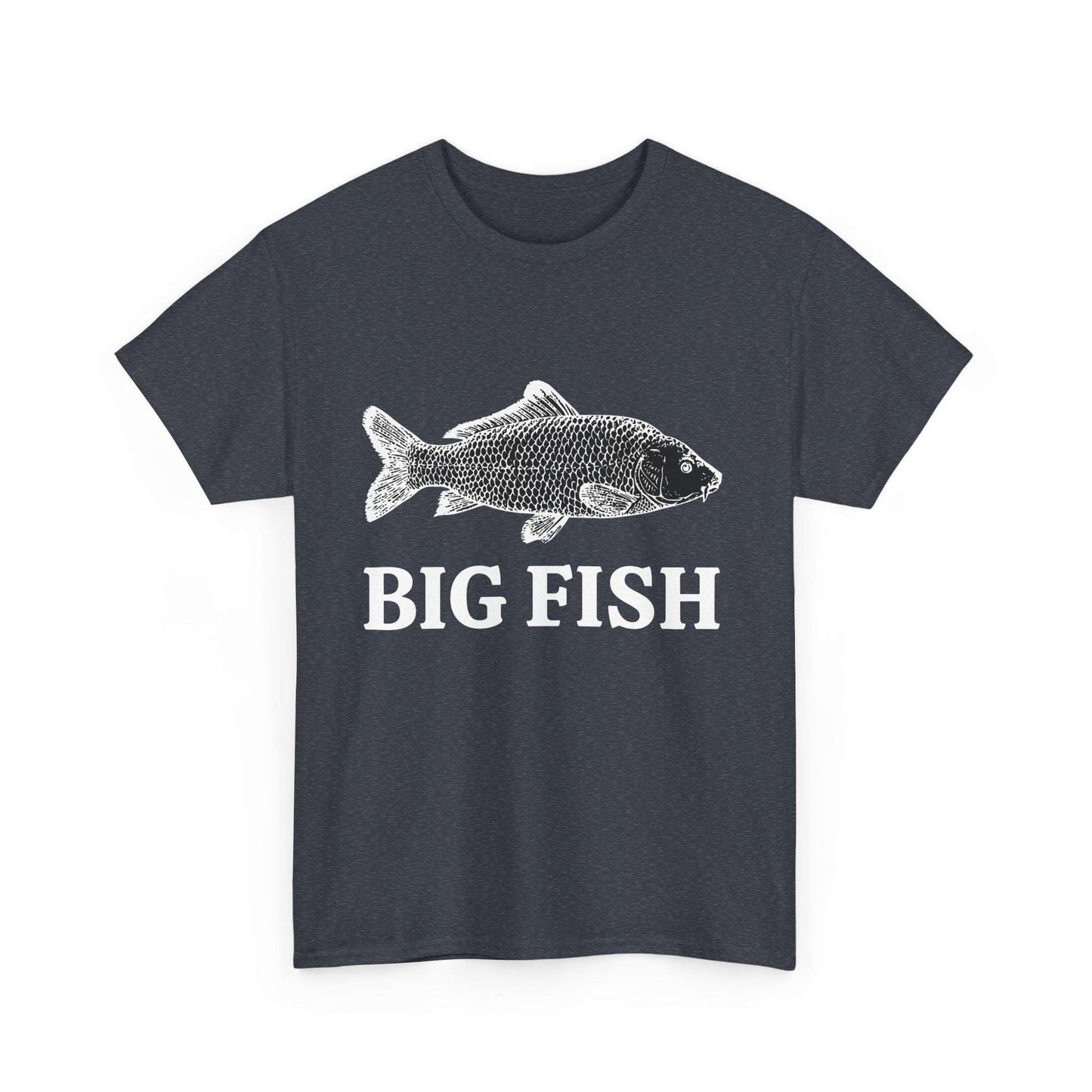 Big Fish Men’s Fishing T-Shirt – Outdoor Cotton Tee for Anglers, Casual Summer Apparel