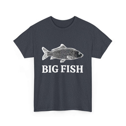 Big Fish Men’s Fishing T-Shirt – Outdoor Cotton Tee for Anglers, Casual Summer Apparel